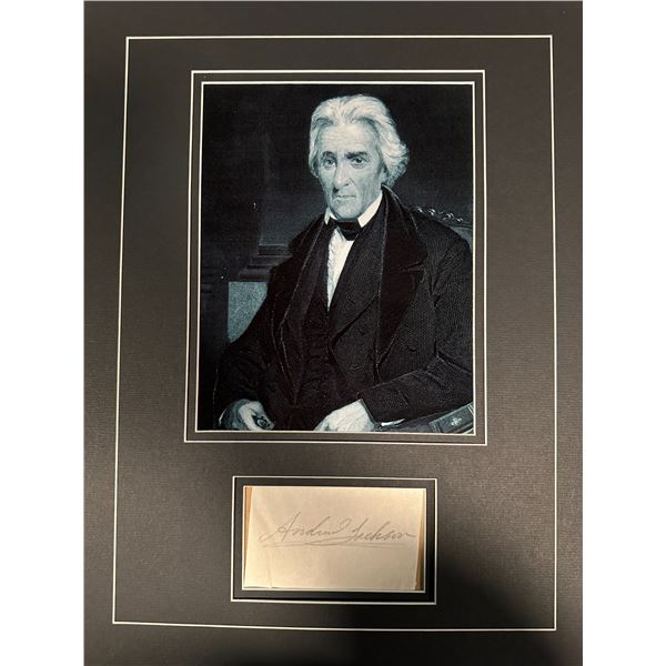 Andrew Jackson Autographed Display