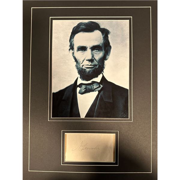 Abraham Lincoln Autographed Display