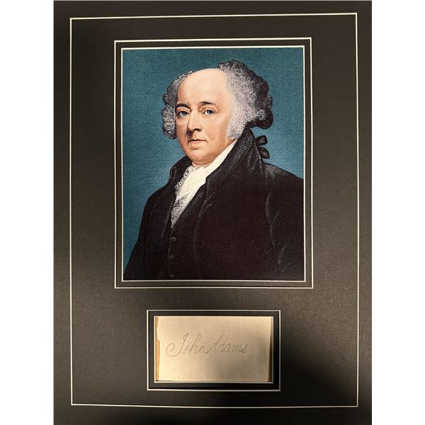 John Adams Autographed Display