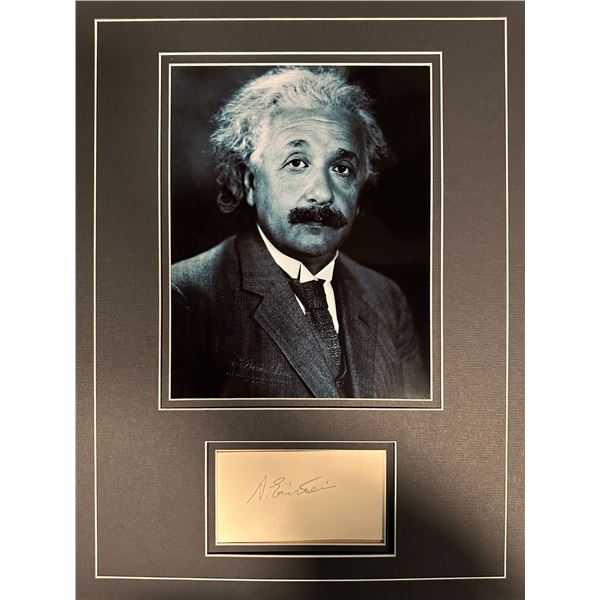 Albert Einstein Autographed Display