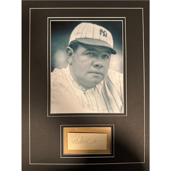 Babe Ruth Autographed Display