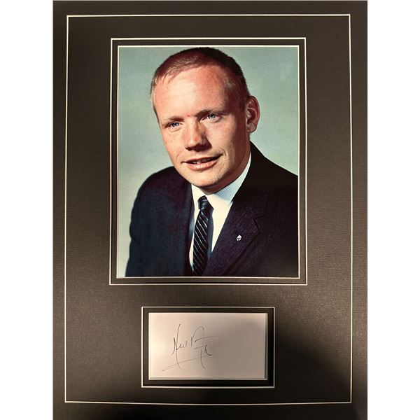 Neil Armstrong Autographed Display