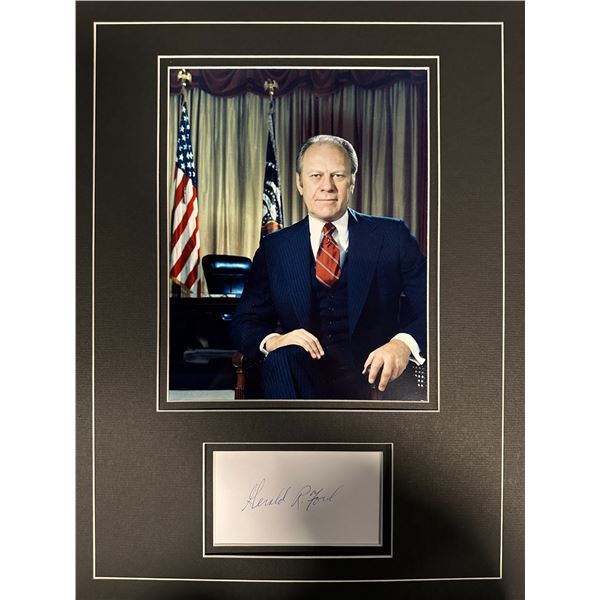Gerald Ford Autographed Display