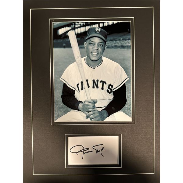 Willie Mays Autographed Display