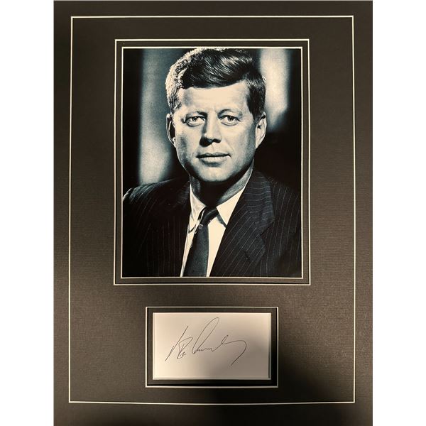John F.Kennedy Autographed Display