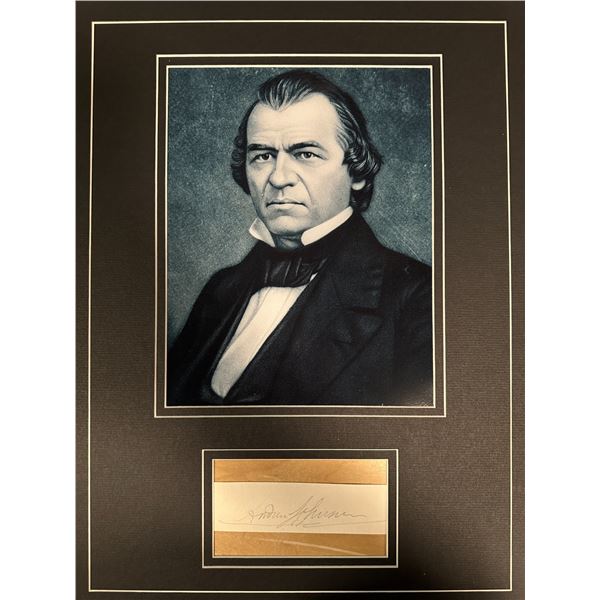 Andrew Johnson Autographed Display