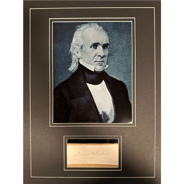 James Polk Autographed DISPLAY