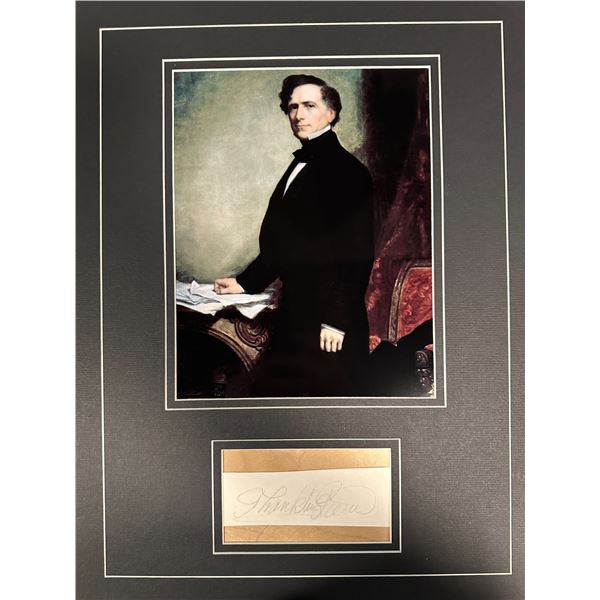 Franklin Pierce Autographed Display