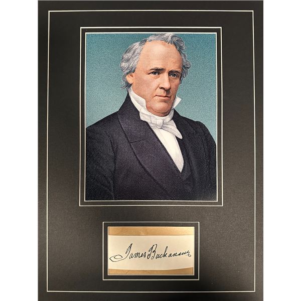 James Buchanan Autographed Display