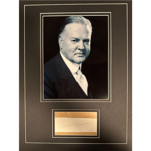 Herbert Hoover Autographed DISPLAY