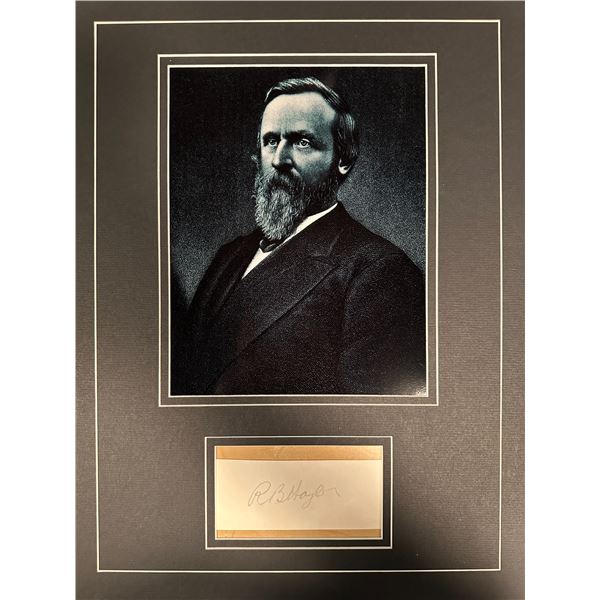 Rutherford B. Hayes AUTOGRAPHED Display
