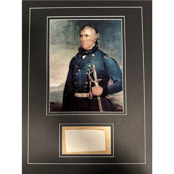 Zachary Taylor Autographed Display