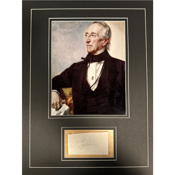 John Tyler Autographed Display