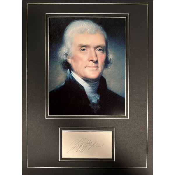Thomas Jefferson Autographed Display
