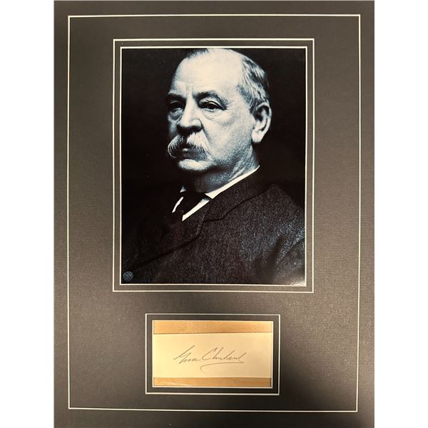 Grover Cleveland Autographed Display