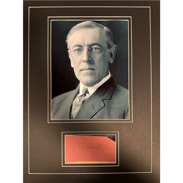 Woodrow Wilson Autographed Display