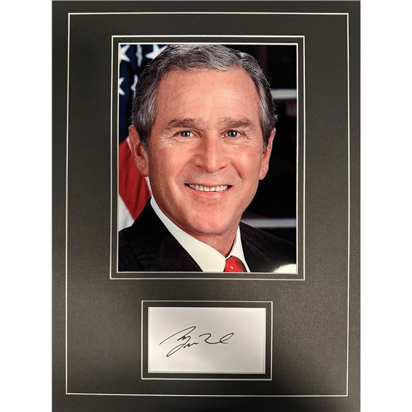George Bush Jr Autographed Display
