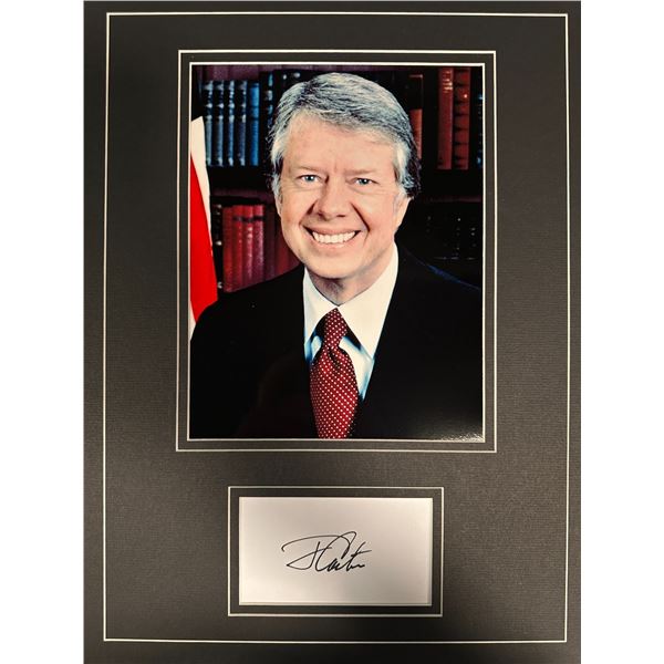 Jimmy Carter Autographed Display