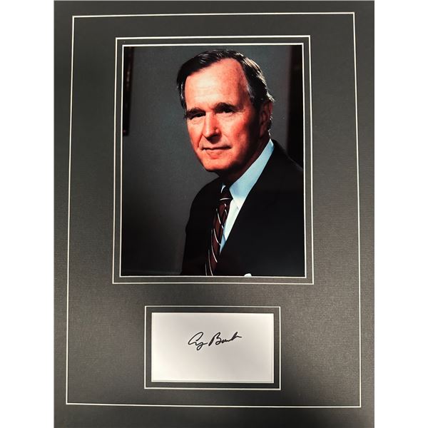 George Bush Sr Autographed Display