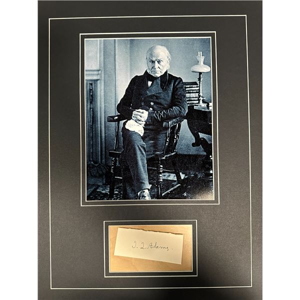 John Q. Adams Autographed DISPLAY