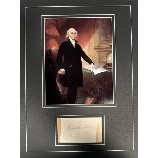 James Madison Autographed Display