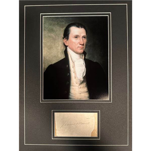 James Monroe Autographed Display