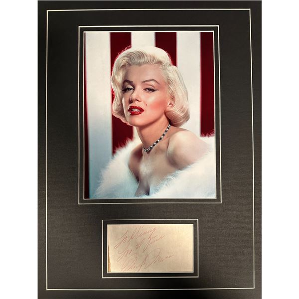 Marilyn Monroe Autographed Display