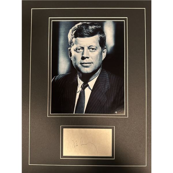 John F.Kennedy Autographed Display