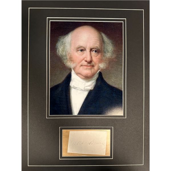 Martin Van Buren Autographed Display