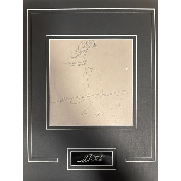 Dali Autographed Hand Drawn Sketch