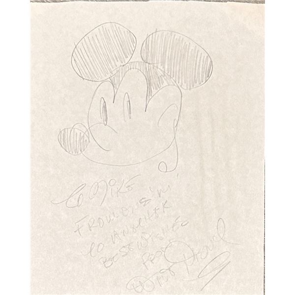 Mickey Mouse AUTOGRAPHED Hand Drawn WALT DISNEY