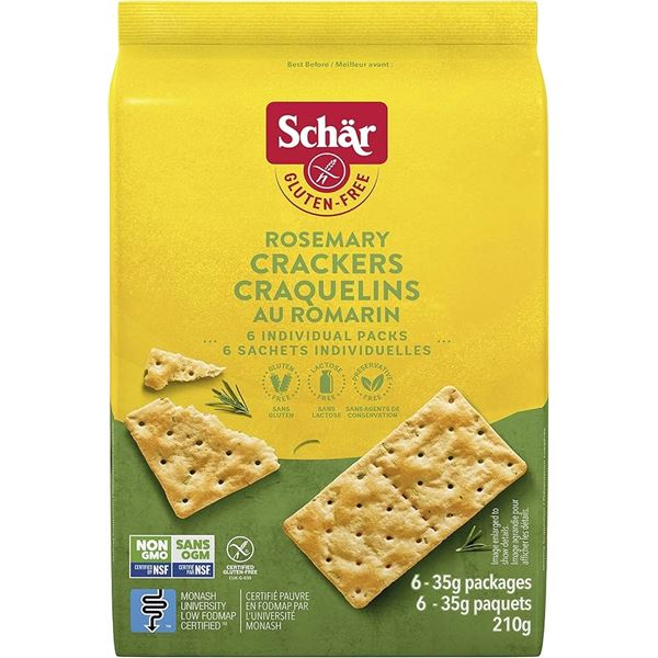NEW 3 X 210G SCHAR ROSEMARY CRACKERS