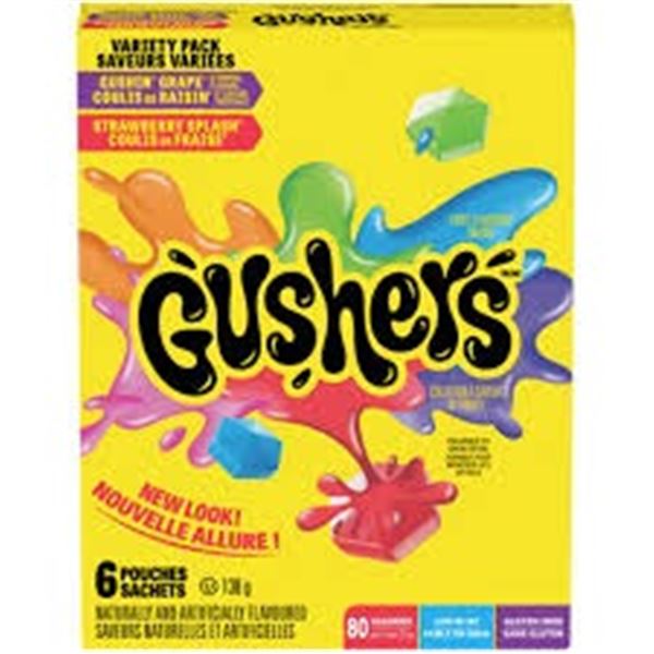 NEW 4 X 138G GUSHERS VARIETY PACK