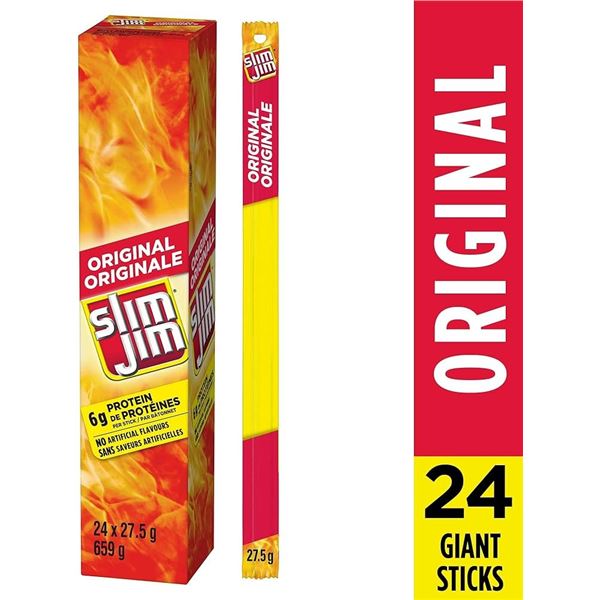 NEW 659G ORIGINAL SLIM JIM SPICY SAUSAGE SNACK