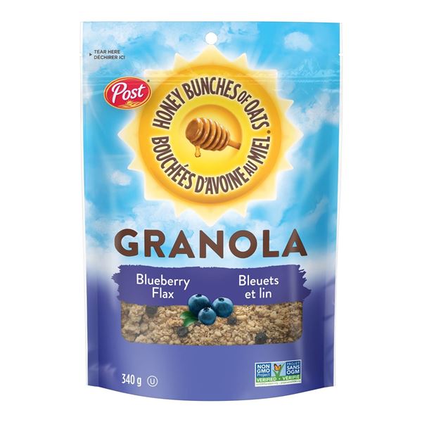 NEW 340G HONEY BUNCHES OF OATS GRANOLA BLUEBERRY