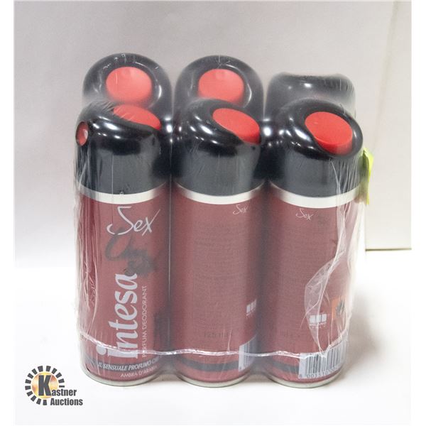 NEW 6-PACK INTESA UNI SEX PARFUM DEODORANT