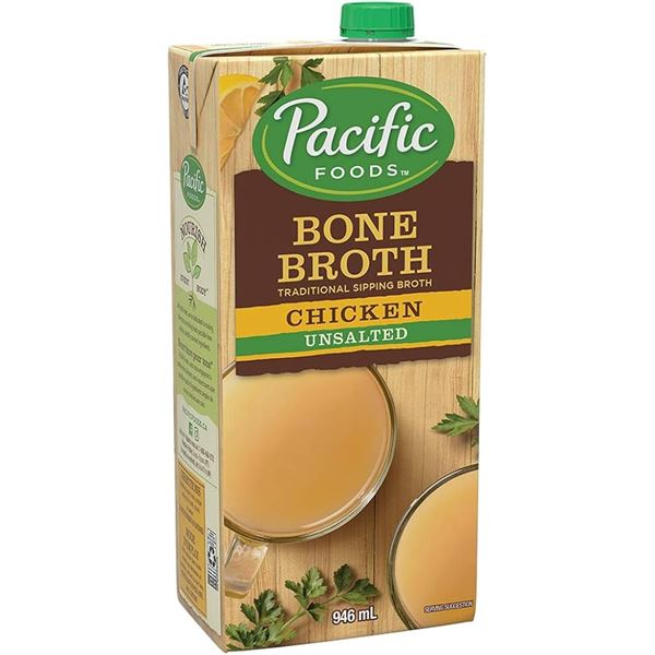 NEW 2 X 946ML PACIFIC BONE BROTH CHICKEN