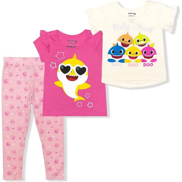 NEW NICKELODEON BABY SHARK 2 COTTON PJ SET