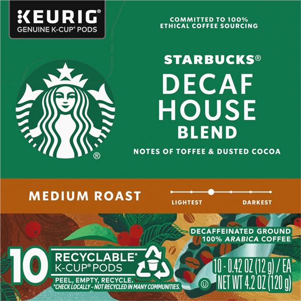 NEW 120G STARBUCKS DECAF HOUSE BLEND MEDIUM ROAST