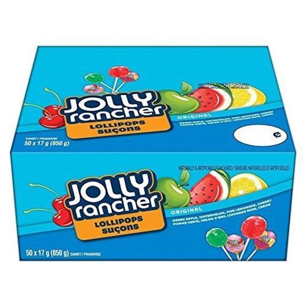NEW 50 X 17G JOLLY RANCHER LOLLIPOPS