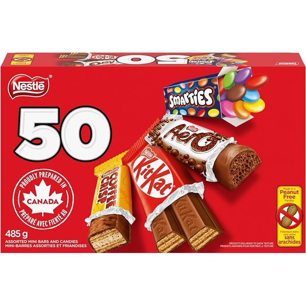 REPACKED 485G NESTLE ASSORTED MINI BARS & CANDIES
