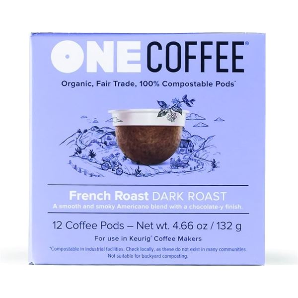 NEW 132G ONE COFFEE FRENCH ROAST DARK ROAST