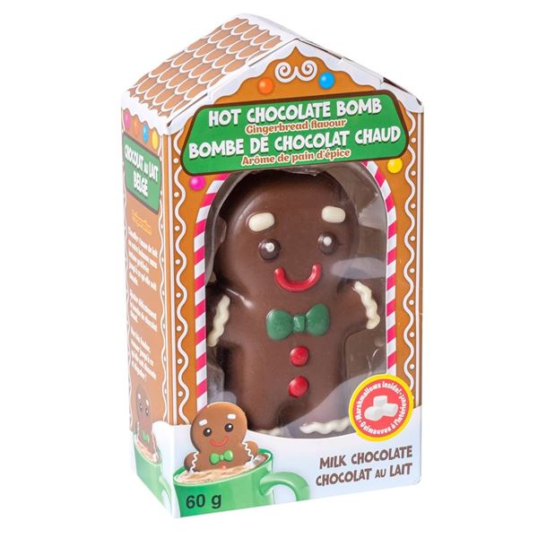 NEW 2 X 60G HOT CHOCOLATE BOMB GINGERBREAD FLAVOUR