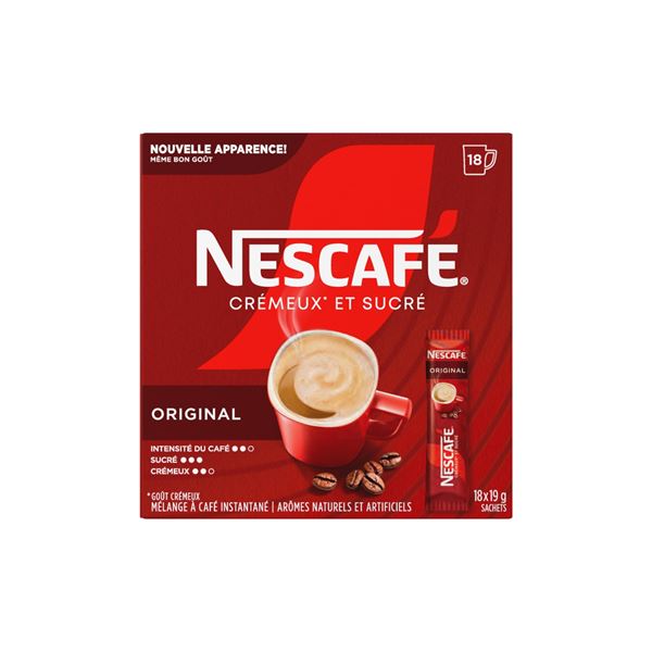 NEW 6 X 18 X 19G NESCAF SWEET & CREAMY COFFEE MIX