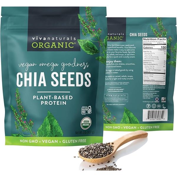 NEW 907G VIVANATURALS CHIA SEEDS