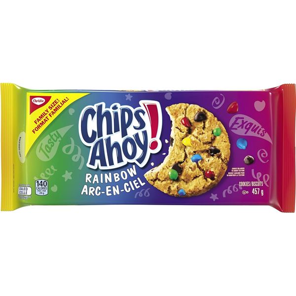 2 X 457G CHIPS AHOY RAINBOW COOKIES - FAMILY SIZE