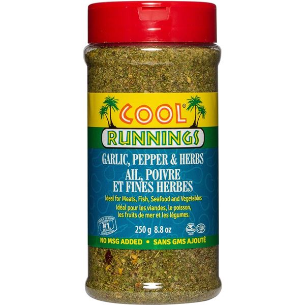 NEW 250G COOL RUNNINGS GARLIC, PEPPER & HERBS