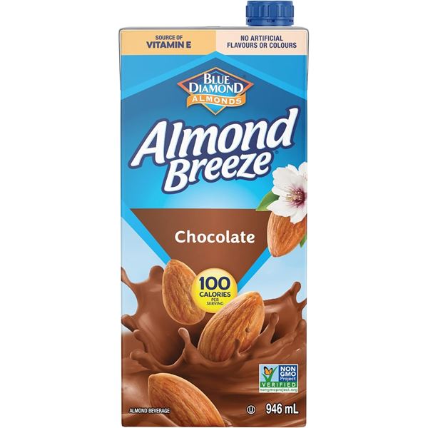 2 X 946ML BLUE DIAMOND CHOCOLATE ALMOND BREEZE