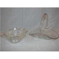 Crystal basket & bowl