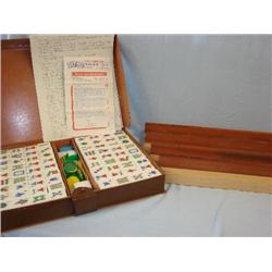 Mah Jongg set in carry case w/instructions,12 trays